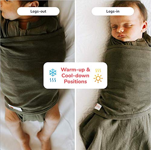 עטיפת שמיכה דו-כיוונית דו-כיוונית של מיכה לפני תינוקות 4-6 קילוגרמים-מוס | גישה קלה לחיתול | עיצוב רגליים פנימה